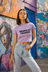 Women's Drapelet Lavendar Crop Top